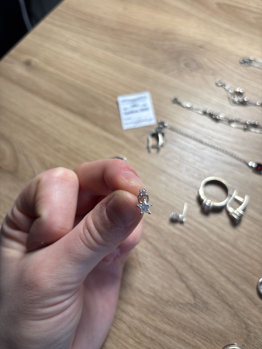Срібні прикраси, серьги, кольцо, серебряные украшения, подвеска