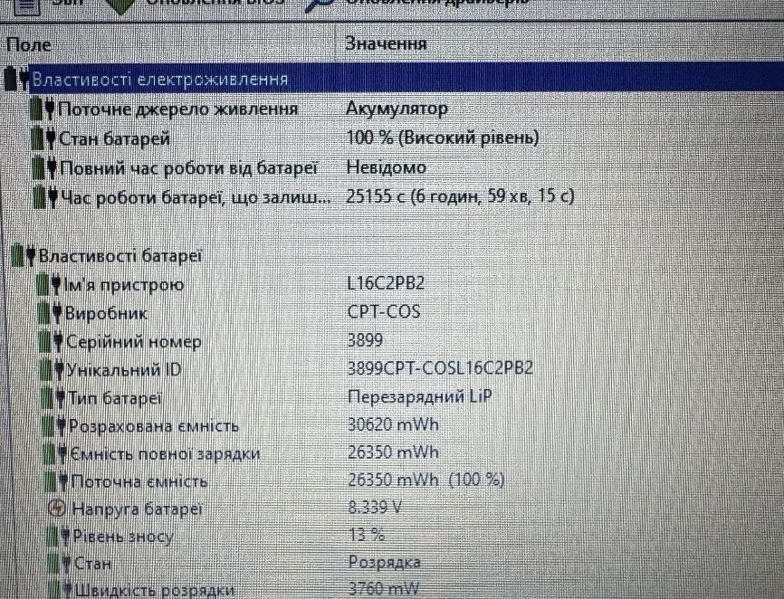 Сучасний Lenovo, 8Gb DDR4, NVMe 128Gb, хороша батарея, налаштований.