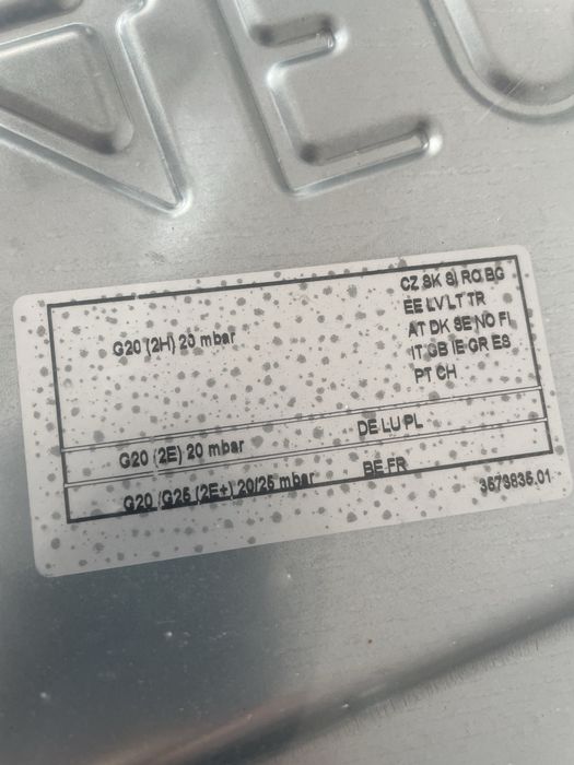 Placa para gás butano