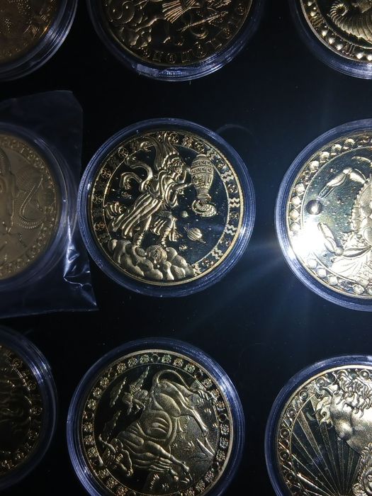Colecao 12 signo chapado ouro pir 200 €