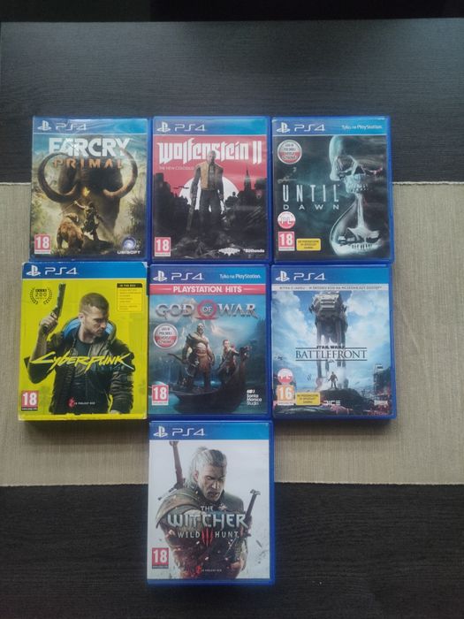 Gry PS4 Wolfenstein god of war cyberpunk far cry wiedźmin  until dawn