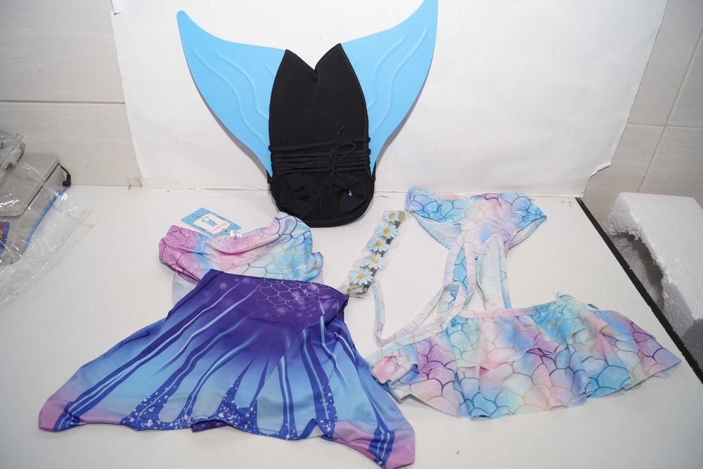 GHNATYGREN Syrenka strój do pływania dla dzieci 130cm OGON monofin