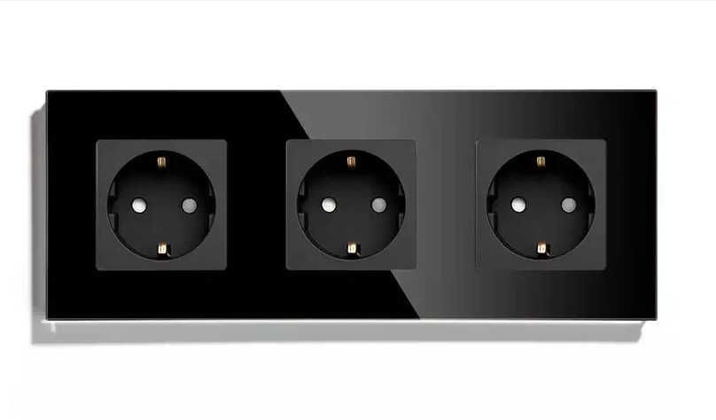 Скляна потрійна розетка