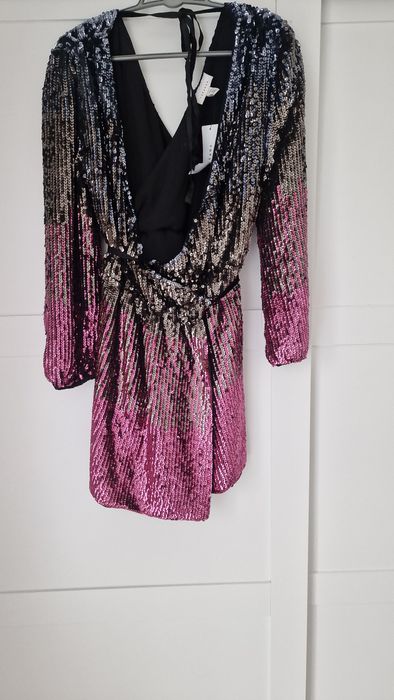 Sukienka, cekiny, odkryte plecy, rozm.M new look