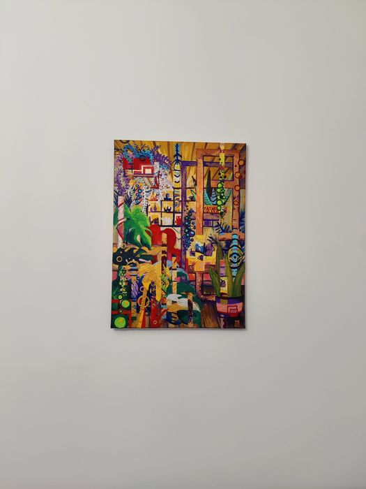 Akrylowy obraz, abstrakcja na płótnie 50 x 70 cm