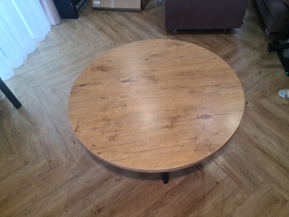 Stół okrągły 120 cm średnica , gruby blat