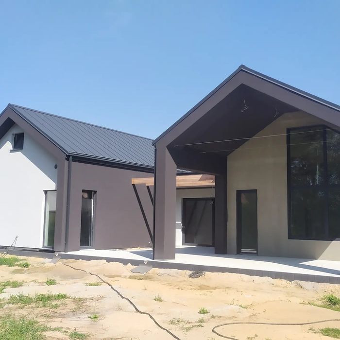 Elewacje, ocieplanie poddasza wełna mineralną, gips karton.