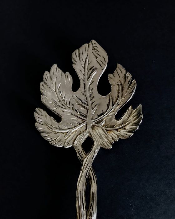 Jogo de talheres para salada com banho de prata