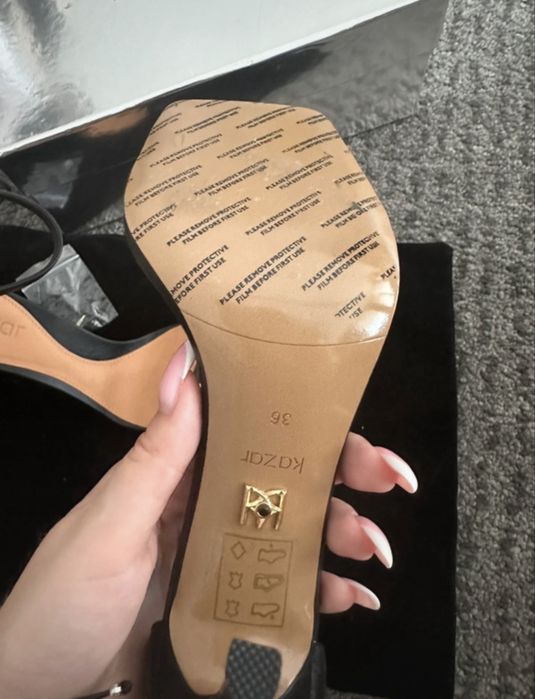Szpilki/ sandalki ze skóry kazar 10cm