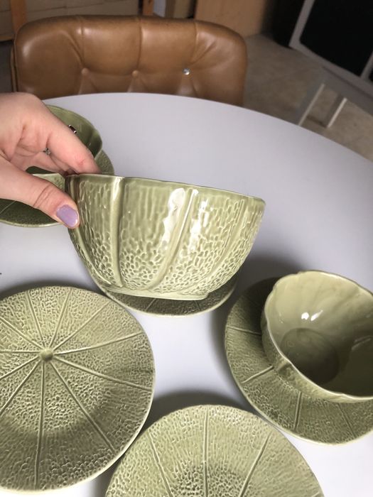 Conjunto loiças cerâmica frutas melão