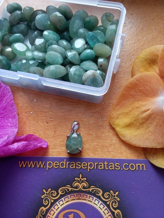 Fio em Prata 925 com Esmeralda Natural Certificada