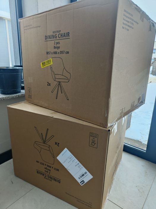 Krzesło obrotowe ROSTRUP tapicerowane beżowe