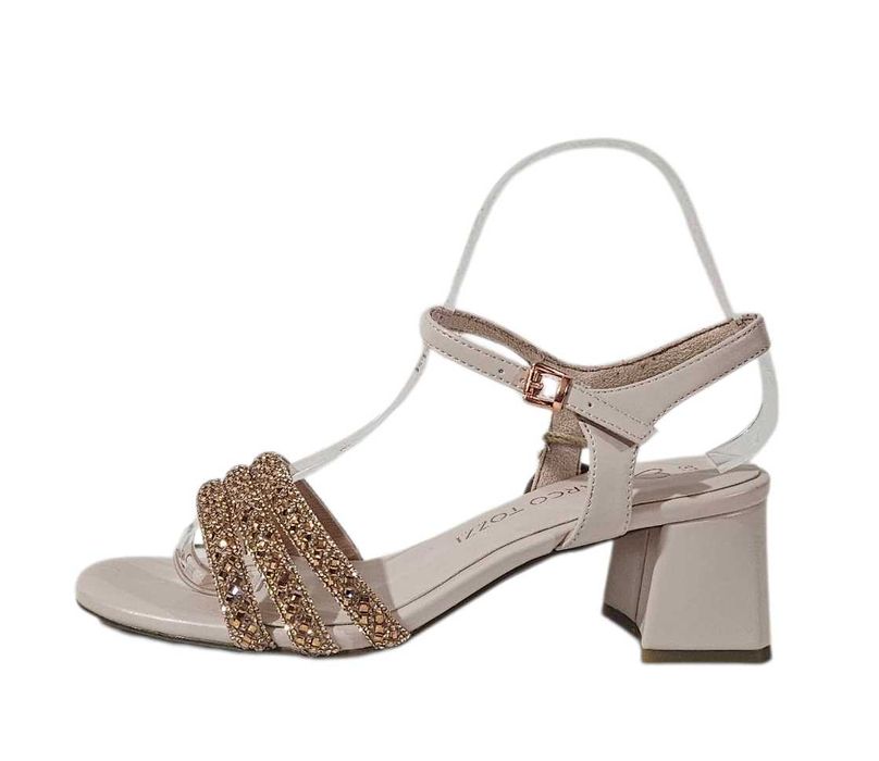 Damskie sandały marki Marco Tozzi. Rozmiar 37, kolor powder 28385