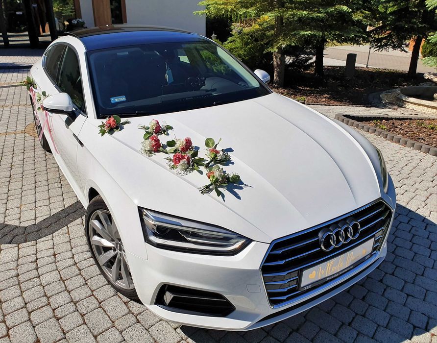 Audi A5 do ŚLUBU - Białe Auto z Kierowcą Katowice Śląsk  Wolne Terminy