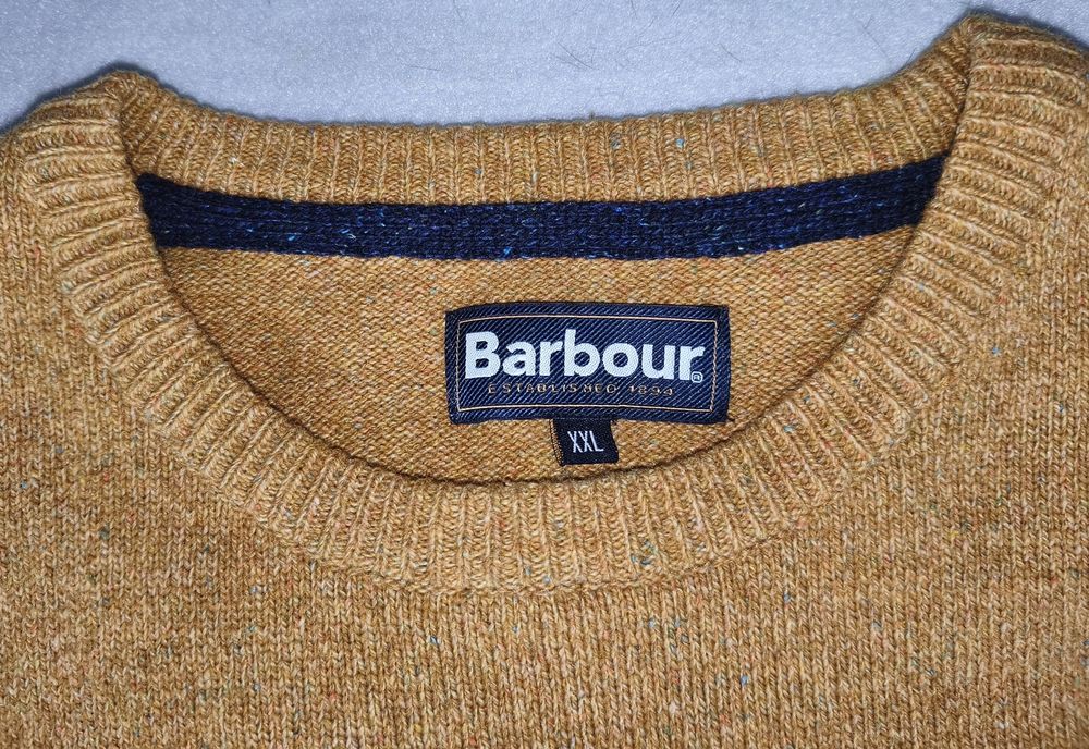 Свитер тонкий BARBOUR TISBURY шерсть твид стрейч 54-56р.