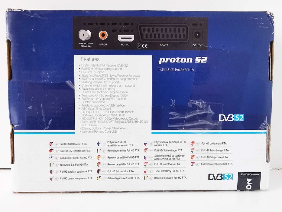Dekoder Tuner Satelitarny TV Edision Proton S2 DVB-S2