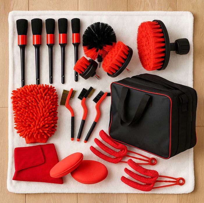 Duży Zestaw Detailingowy Do Czyszczenia Samochodu Do Auta +GRATIS Etui