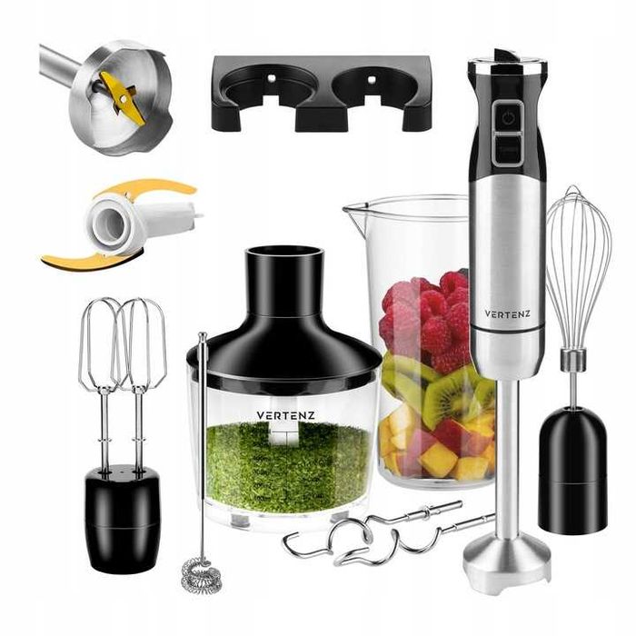 Blender ręczny mikser ROZDRABNIACZ 1000W ostrza tytanowe 7W1
