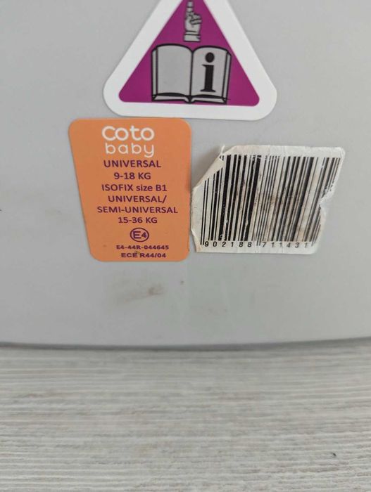 Автокрісло Coto baby como 9-36 кг isofix