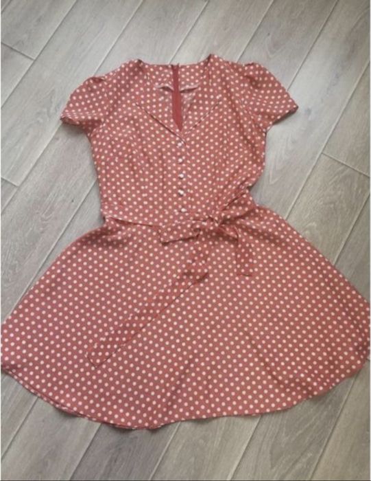 Літня коротка сукня міні плаття в горошок шовк