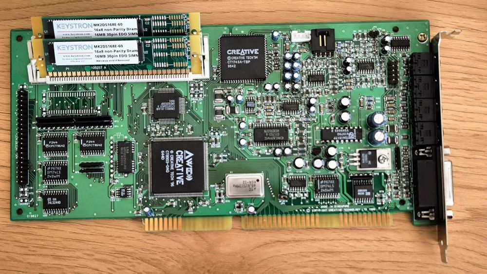 Pamięć SIMM 30 Pin 2X16 MB=32 MB Nowa do komputera Sound Blaster retro