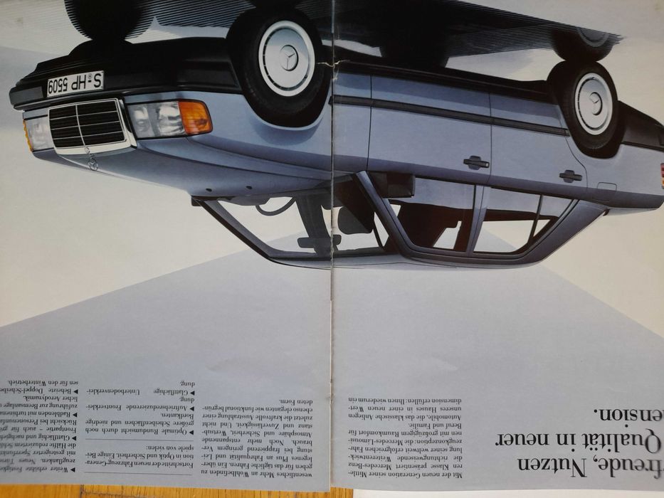 MERCEDES W 124    200D - 380 E wkładka reklamowa język niemiecki