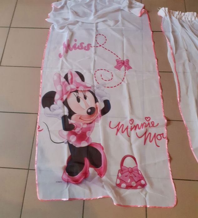 Firanka plus  panel Minnie na okno dla dziewczynki  różne  możliwości