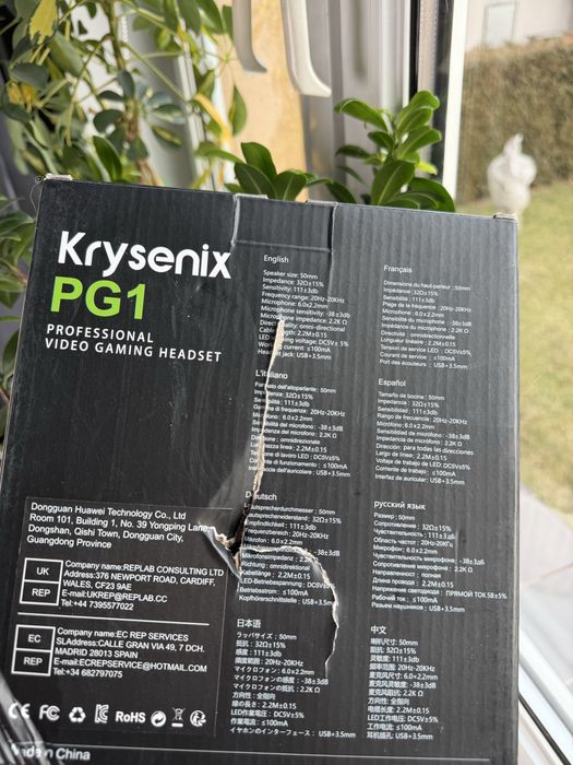 Słuchawki Gamingowe RGB z Mikrofonem PS4/PS5/PC/Xbox Krysenix PG1