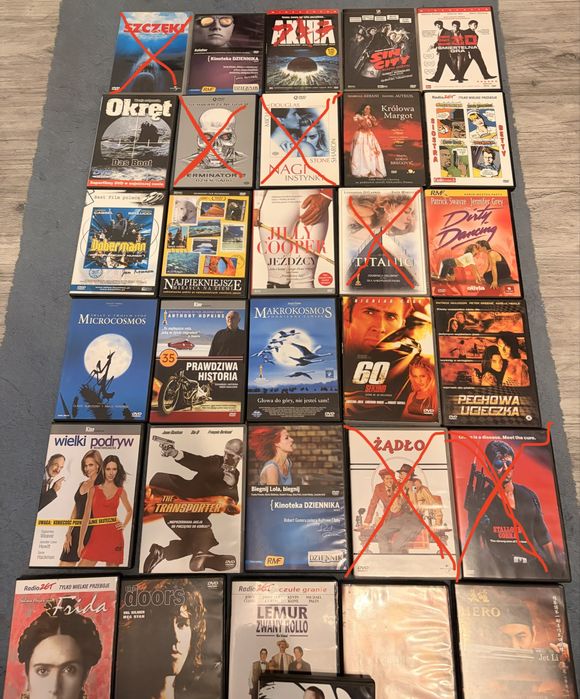 Zestaw 25 filmów na DVD – klasyki i hity kina (stan jak nowe)