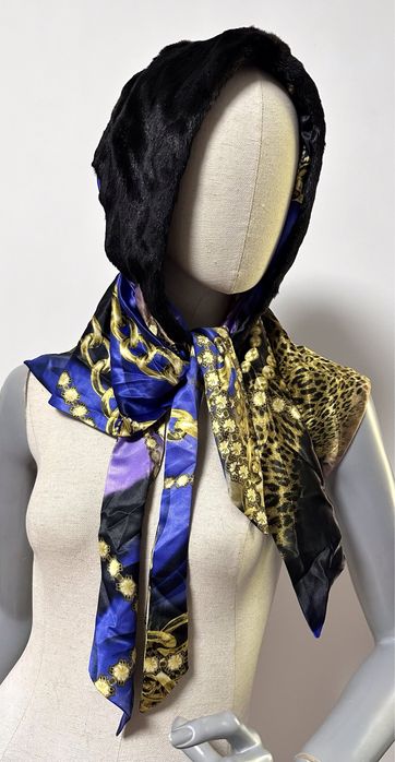 Szal z norką oraz jedwaba