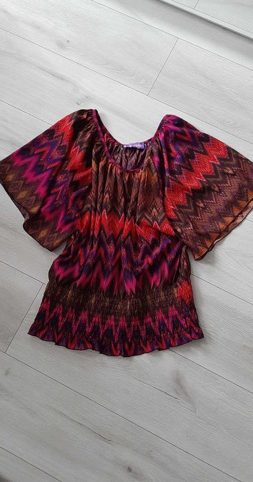 Wzorzysta bluzka purple M