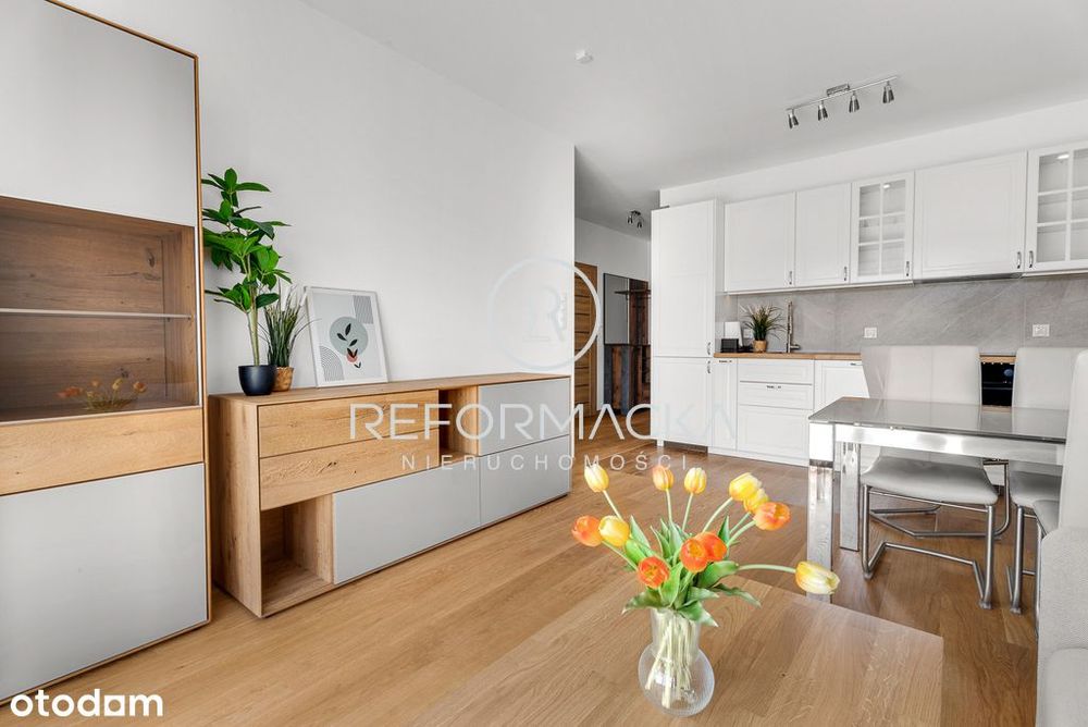 3 pokoje, 57m², wyposażone, ogród z tarasem.