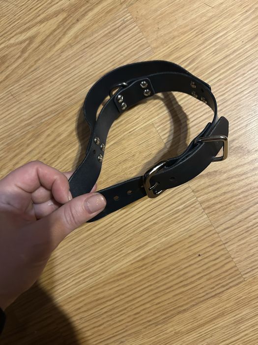 Ошийник собачий, шкіра, ручна робота