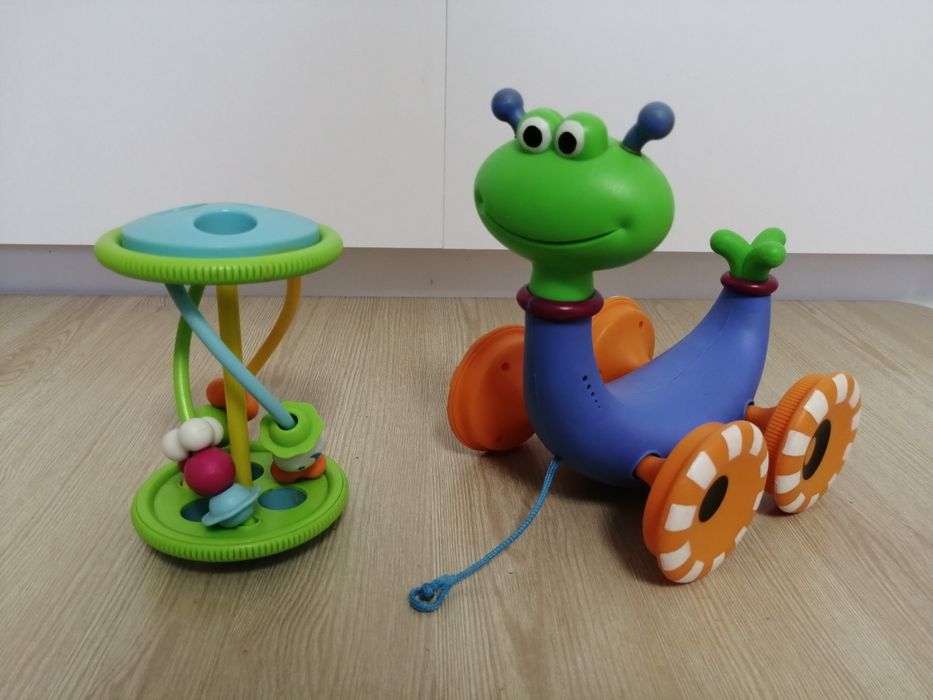 Развивающая музыкальная игрушка, каталка + пальчиковый лабиринт Улитка