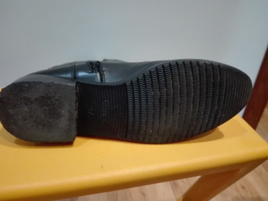 Kozaki oficerki skórzane damskie Lasocki