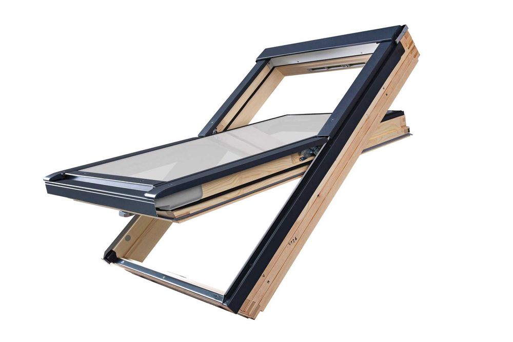Okno pokojowe Fakro GreenView FTP-V U41 APMX drewniane 3szybowe 78x118