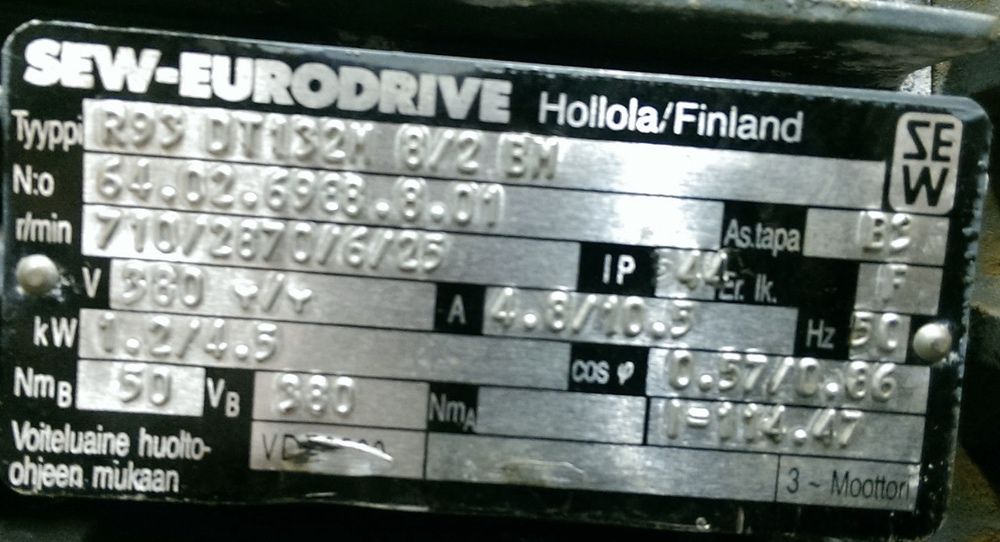 Цилиндрический мотор-редуктор Sew-eurodrive R93: 42 000 грн ...