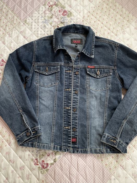 Jeansowa luźna kurtka M 38 L 40 sapa vintage 00s
