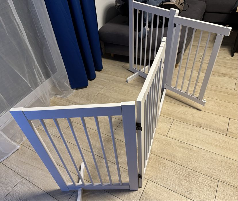 Wolnostojąca składana bramka dla psów z drzwiami PawHunt