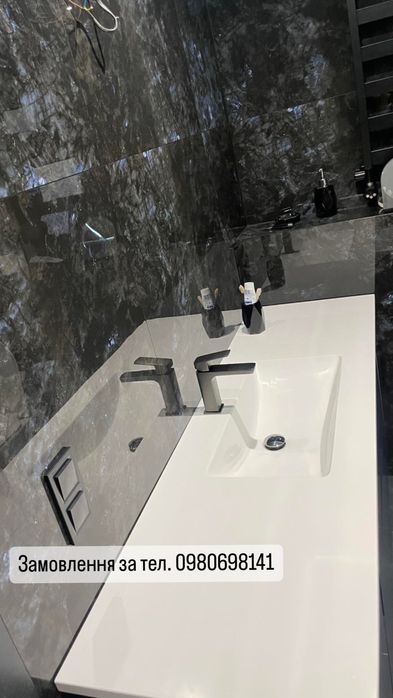Стільниця.Мийка.Умивальник зі штучного каменю