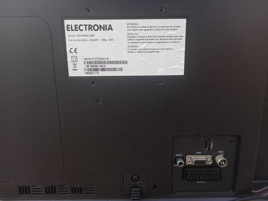 Televisores Electronia - avariados