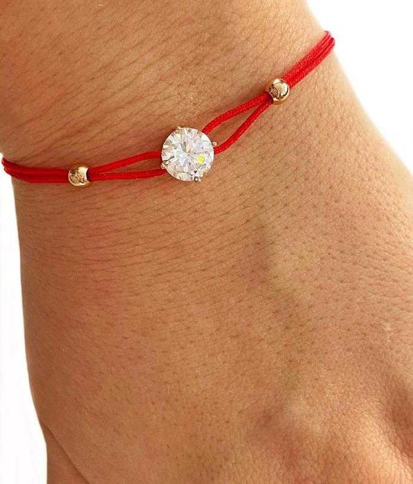 Браслет "Красная Нить с Позолоченной вставкой"(Разные Модели),Позолота