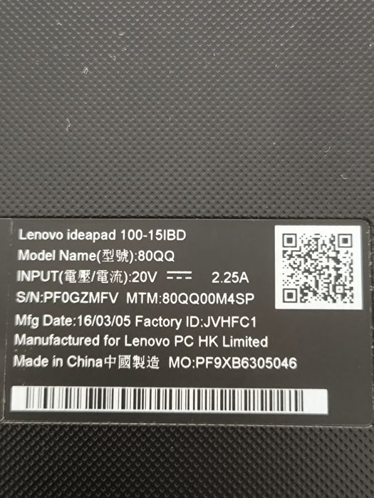 Teclado espanhol para Lenovo Ideapad 100