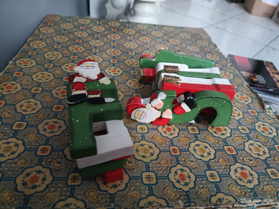 Drewniany Świąteczny Napis Fest Frohes