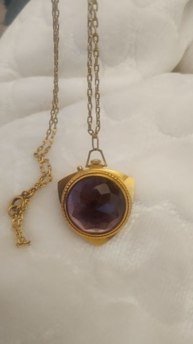 Позолочений годинник кулон Заря