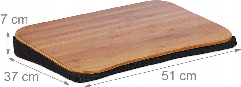 Bambusowy Stolik Pod Laptopa z Miękką Podstawką – Wygodna Podkładka