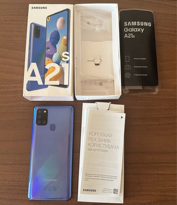 Телефон Samsung Galaxy A21S 32GB Blue в идеальном состоянии