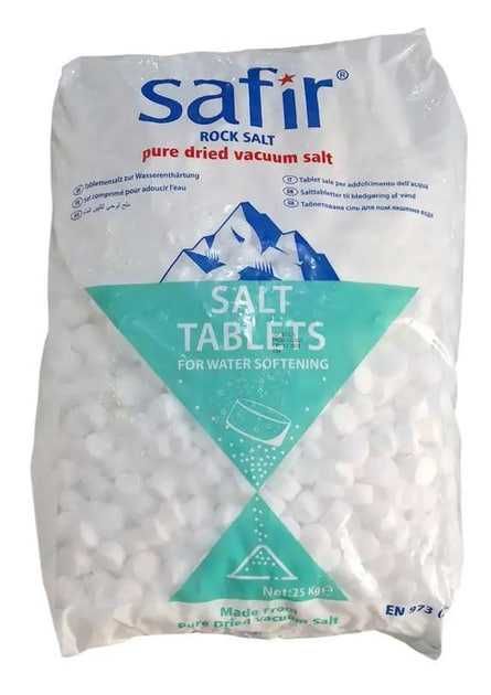Сіль таблетована для очищення води, соль таблетированная Safir