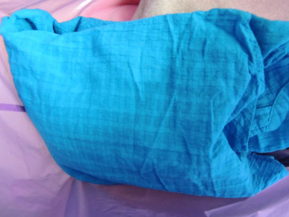 ciemno niebieska koszula bawełniana guziki 100% bawełna S/M M