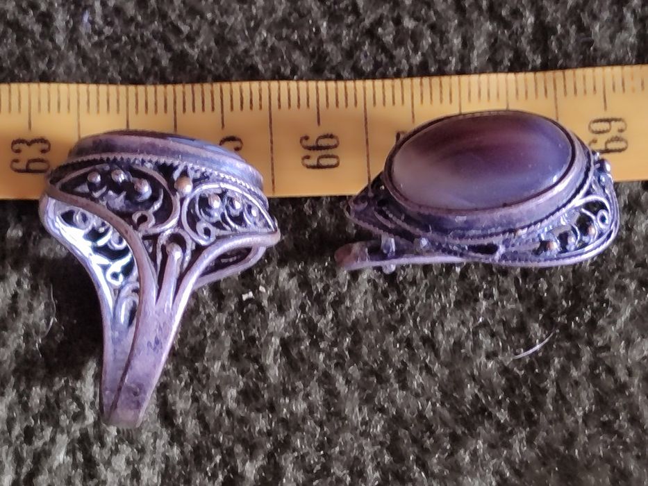 Кольцо и серьги с натуральным камнем